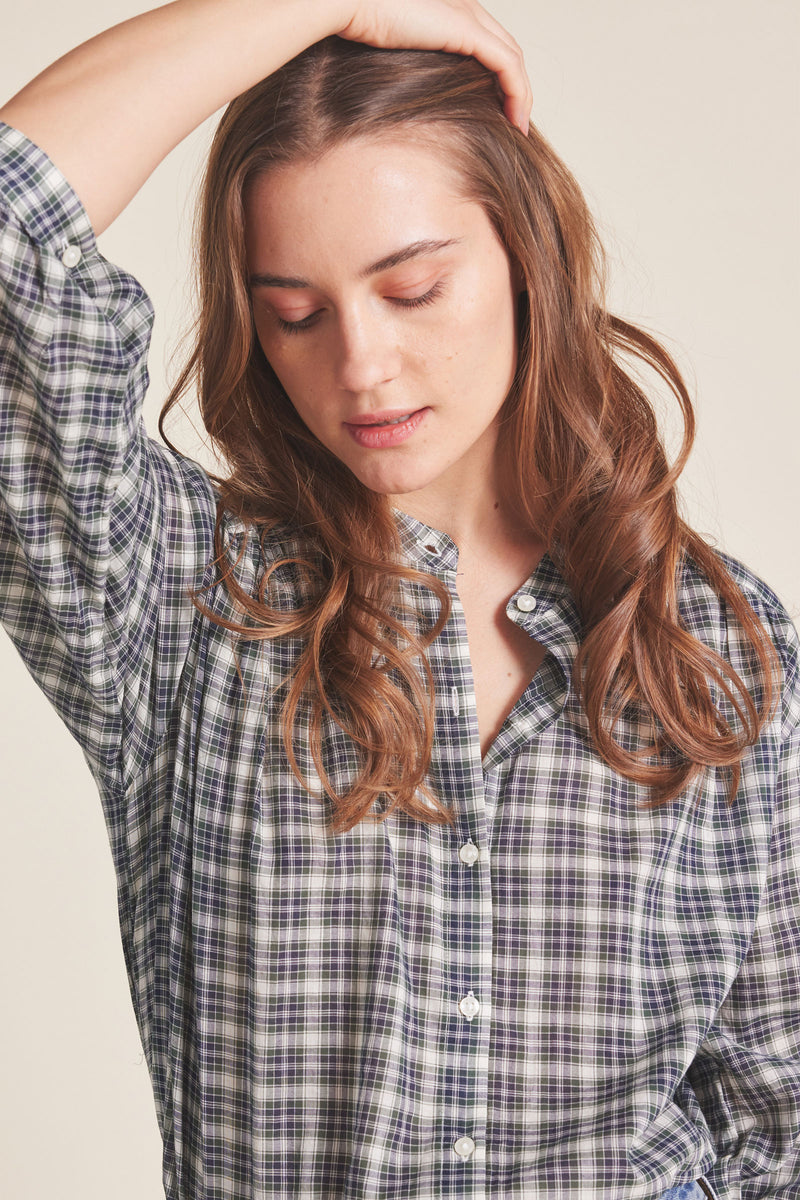 Trovata Lilly Blouse in Tiburon Plaid