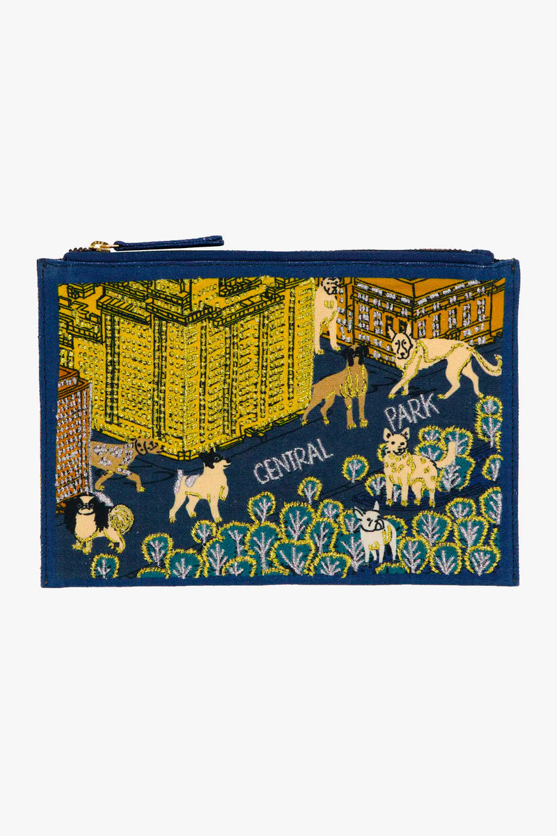 Inoui Editions Brodee Central Park Pouch in Navy