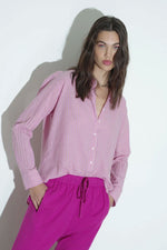 Xirena Beau Shirt in Rose Dawn Stripe