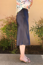 Go Silk Go Luxe Bias Skirt in Midnight