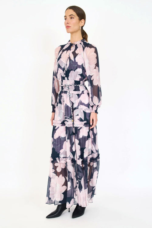 Christy Lynn Florence Dress in Midnight Blossom
