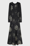 Silk Laundry Full Sleeve Bias Dress Fibonacci Black