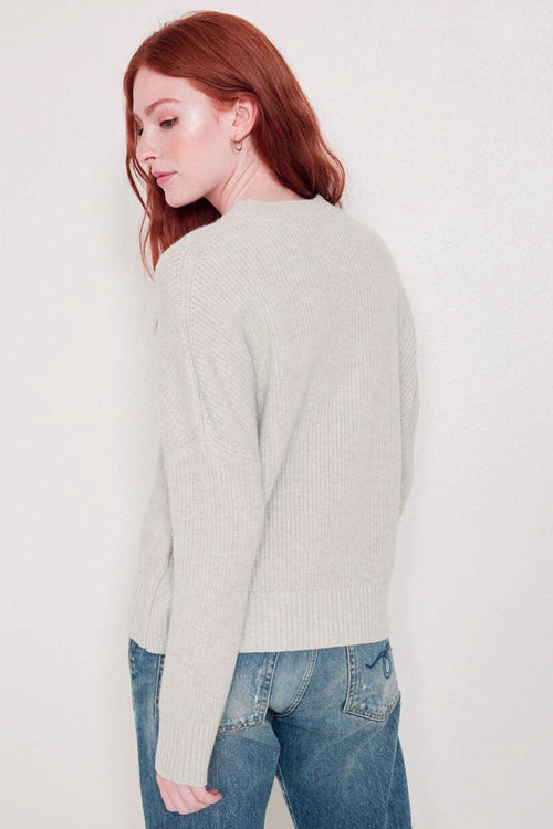 Not Monday Winston Crewneck Wool/Cashmere Sweater in Cloud