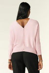 Ba&sh Elsy Sweater with Button Back in Rosepale
