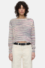 Closed Crew Neck Long Sleeve in Multi Color