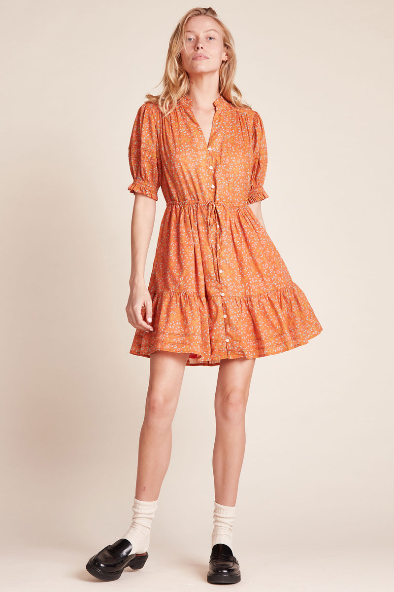 Trovata Phoebe Dress in Turmeric Ivy