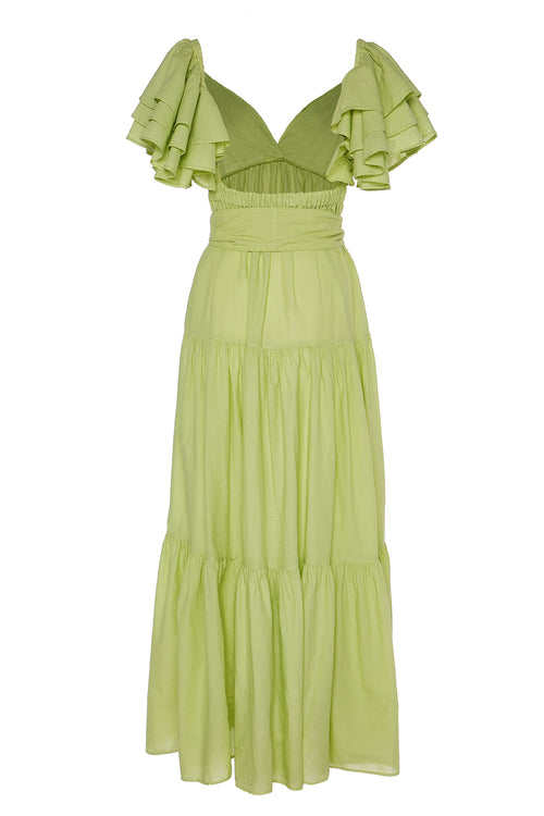 Devotion Twins Loutro Maxi Dress in Pontex Green