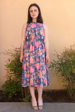No.6 Pheobe Dress in Blue/Pink Washed Rose