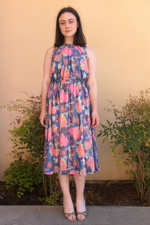 No.6 Pheobe Dress in Blue/Pink Washed Rose