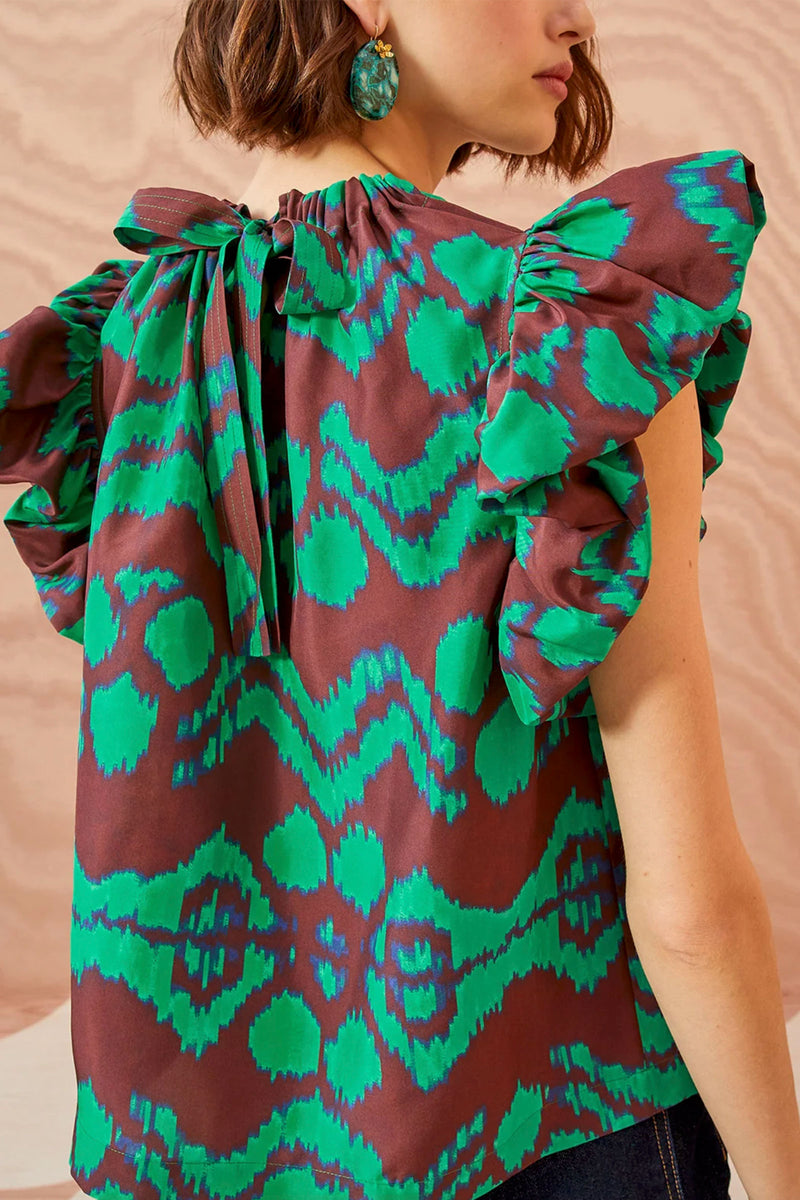Ulla Johnson Iren Top in Malachite