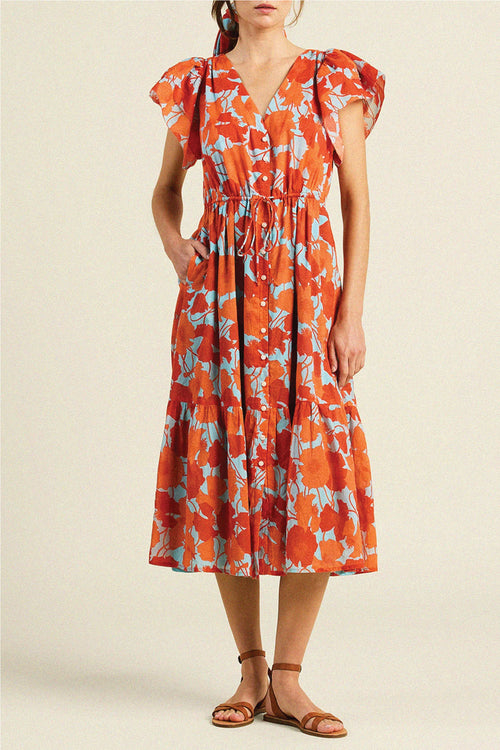 Trovata Kristine Dress in Shoreline Poppy