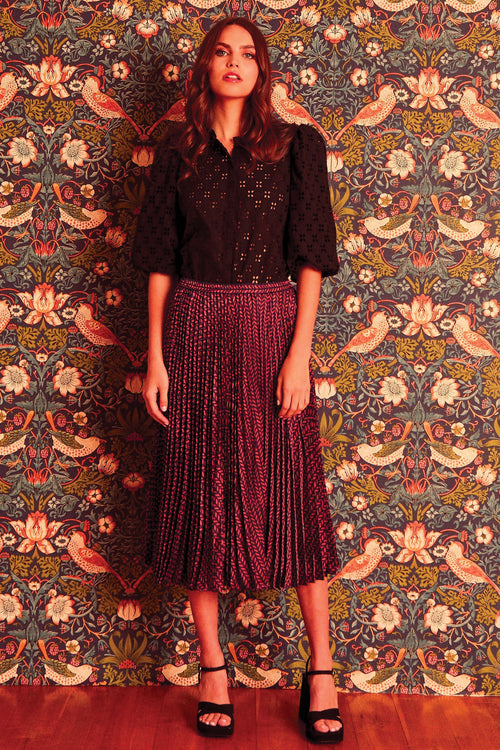 Caballero Mia Skirt in Chestnut Geo Print