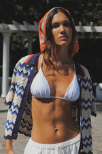 Trovata Paloma Cardigan In Blue Stripe