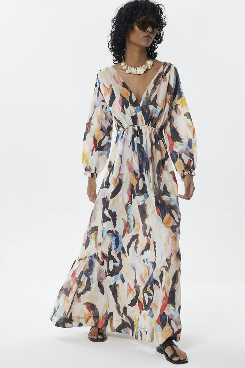 Maria Cher Alsina Zoel Maxi Dress in Sand Vibes
