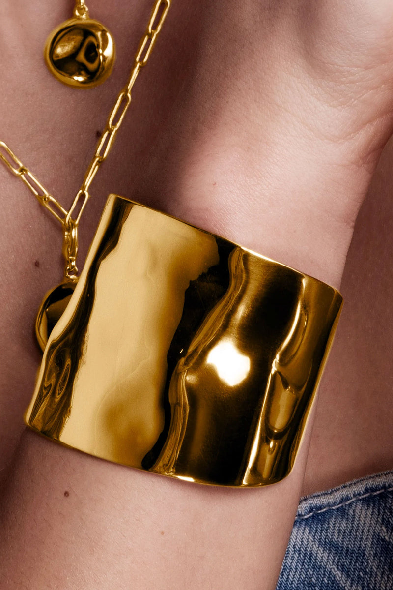 Soko Bahari Band Cuff in 24K Gold Plated