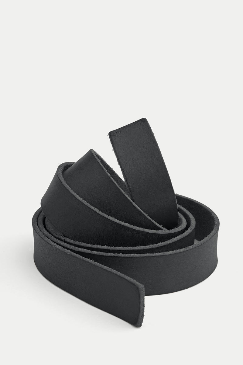 Forte Forte Leather String Belt in Black
