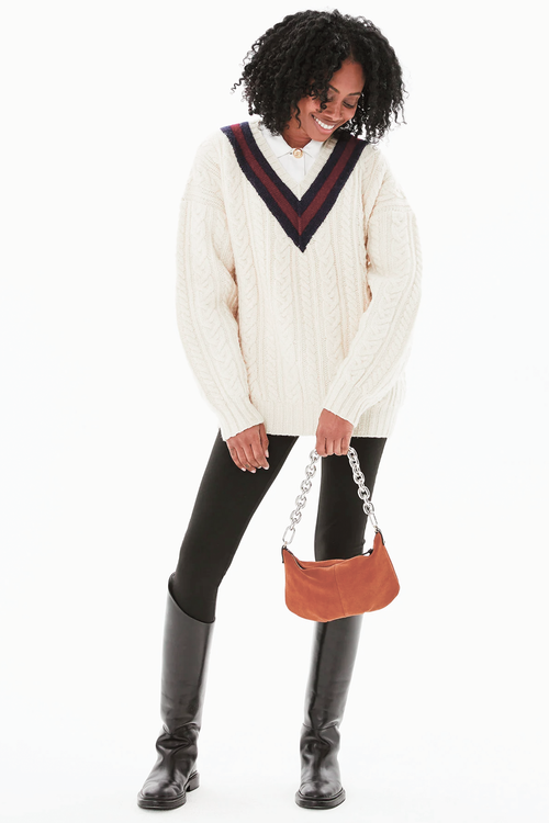 Clare Vivier Shortie Strap in Silver