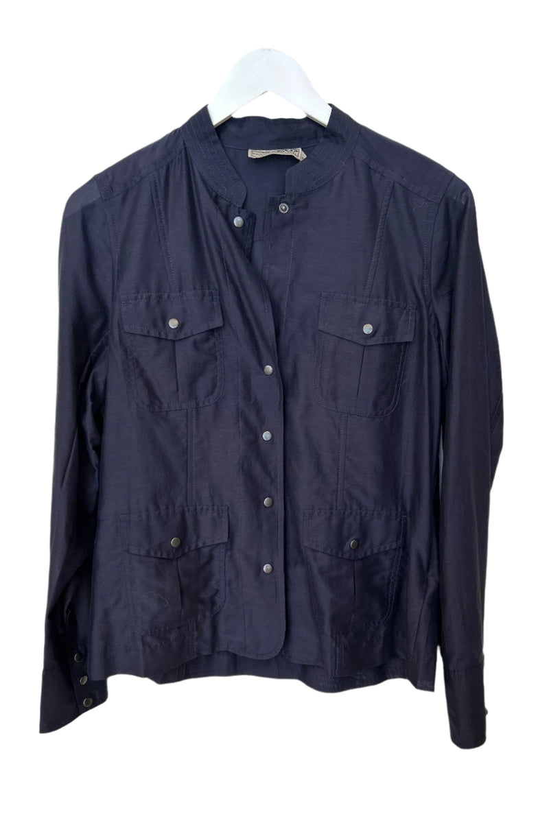 Go Silk Go On Expedition Shacket In Midnight