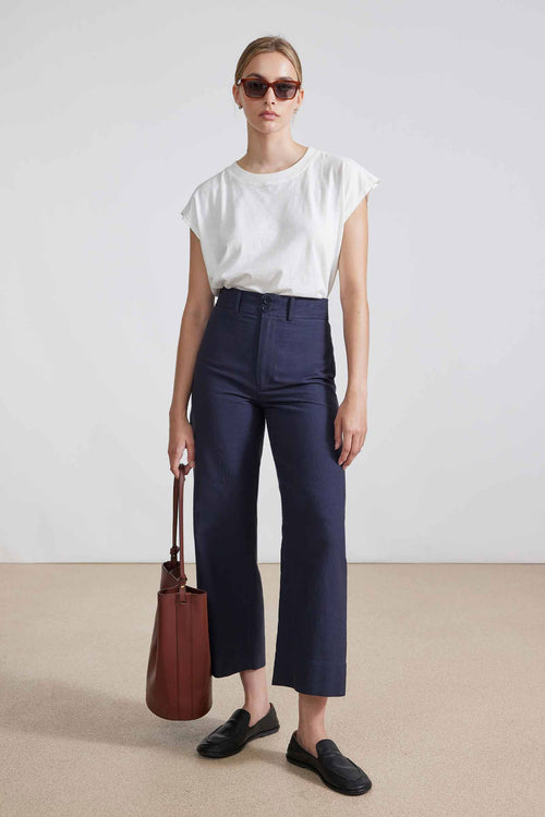 Apiece Apart Classic Merida Pant in Navy