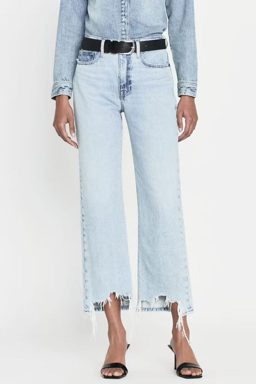 Frame Le Jane Crop Bite Hem Fizz Indigo