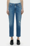 Closed Milo Jean in Mid Blue