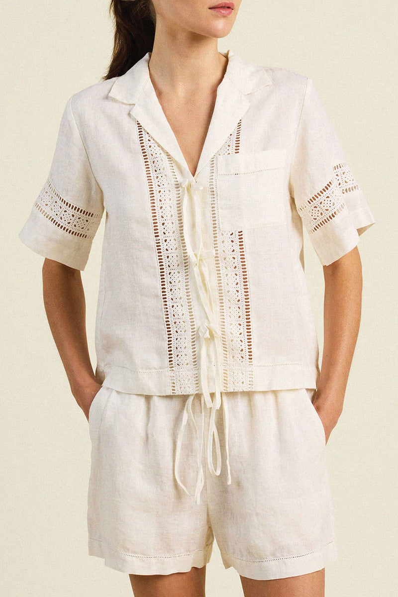 Trovata Inez Shirt in Ivory