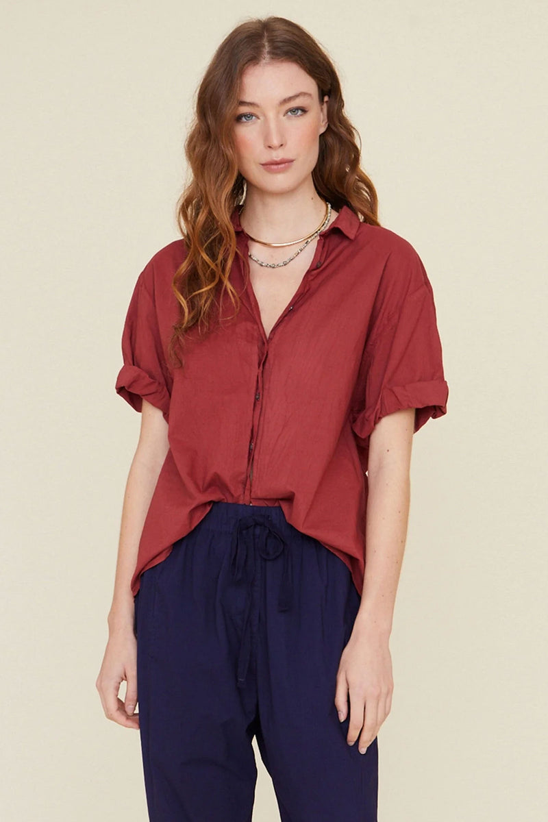 Xirena Channing Shirt in Brick Red