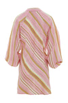 Devotion Twins Agios Sostis Short Dress in Multi Pink Stripe