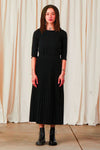 Ali Golden Knit Pleated Midi Skirt