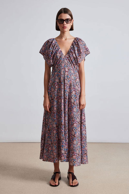 Apiece Apart Monet Ruched Maxi in Bella Floral