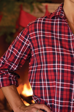 Frank and Eileen "Eileen" Button Up in Red, White, Black Plaid