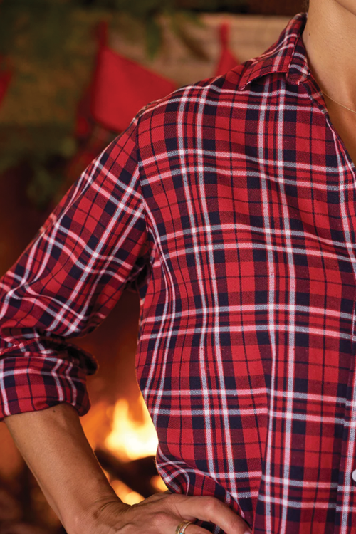 Frank and Eileen "Eileen" Button Up in Red, White, Black Plaid