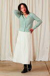 Ali Golden Shrunken Mohair Cardigan in Muted Mint