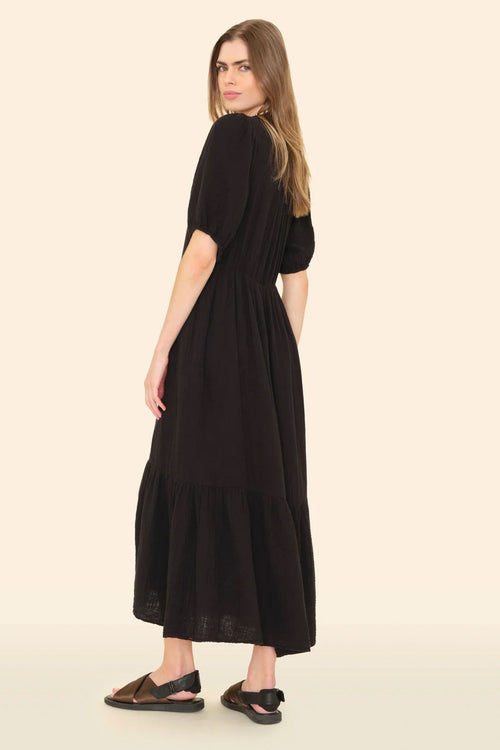 Xirena Lennox Cotton Gauze Dress Black