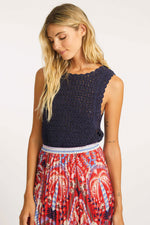 Caballero Amelie Peacoat Navy Top
