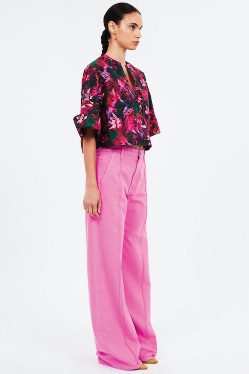 Ulla Johnson Suri Blouse in Hibiscus