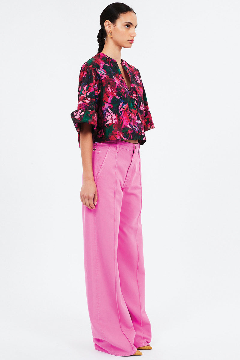 Ulla Johnson Suri Blouse in Hibiscus