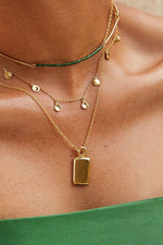 Soko Rectangle 24K Gold Medallion Necklace