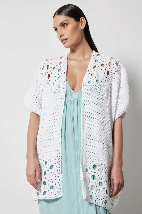 Not Shy Arka Crochet Wrap Latte