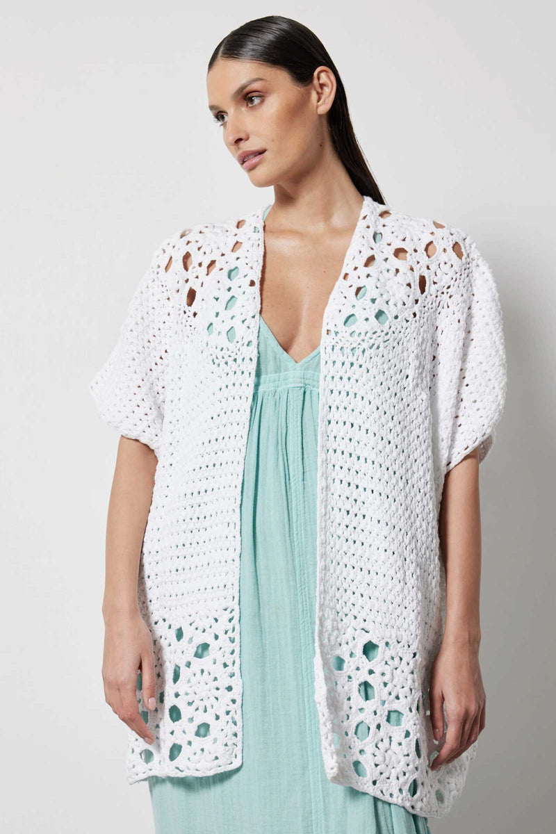 Not Shy Arka Crochet Wrap Latte