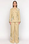 Christy Lynn Brenna Blazer in Sand Embroidery