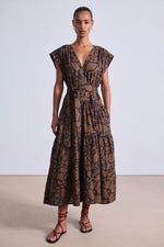 Apiece Apart Agathe Tier Maxi in Large Lace Chocolate Floral