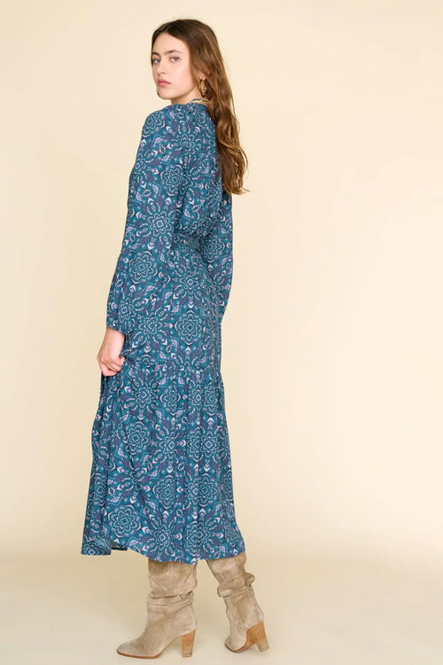 Xirena Ambrose Dress in Indigo Flora