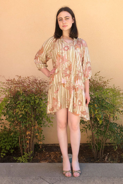 Natalie Martin Stevie Dress in Sunflower Stripe Print