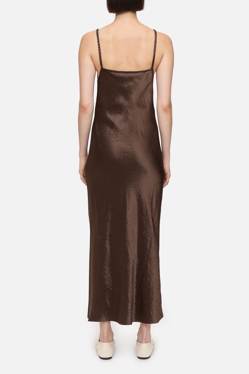 Closed Strap Dress in Cacao Brown