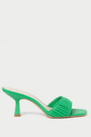 Loeffler Randall Naima Gathered Mid Heel Mule in Green