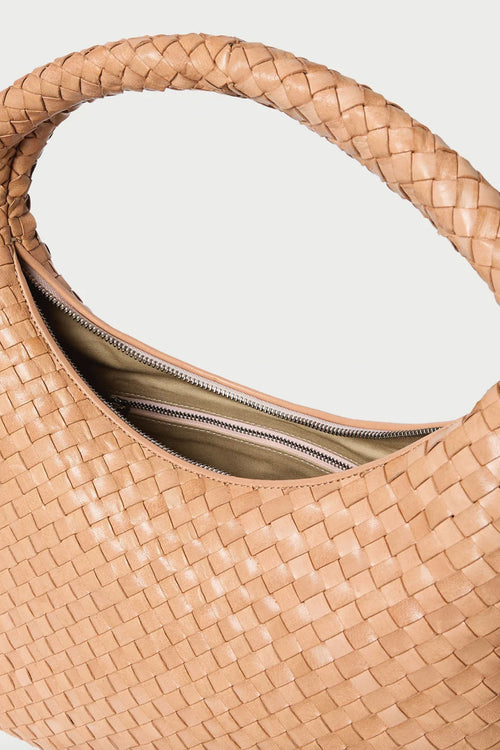Loeffler Randall in Willow Woven Hobo in Desert Sand