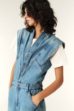BA&SH Figo Jumpsuit in Lightused Blue