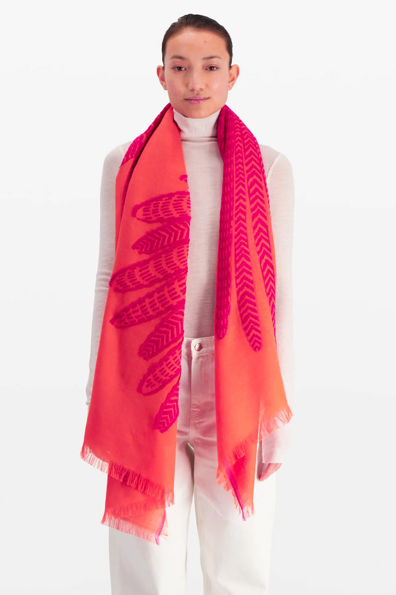 Inoui Editions 3D Hedwige Scarf in Orange