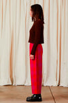 Ali Golden Merino Wool Ribbed Sweater in Chocolate